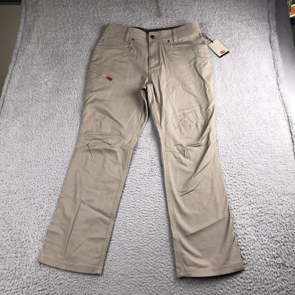 Brunt Torra Work Pant Men 32x30 Khaki Straight Fit Canvas Utility Trousers NEW